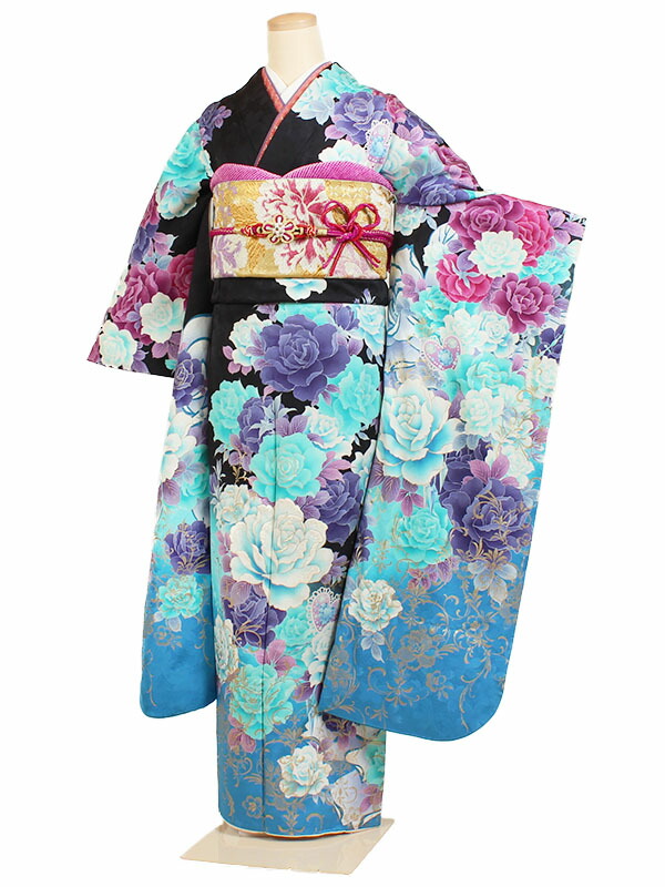 楽天市場】【レンタル】【振袖レンタル Seiko Matsuda(松田聖子) 黒系