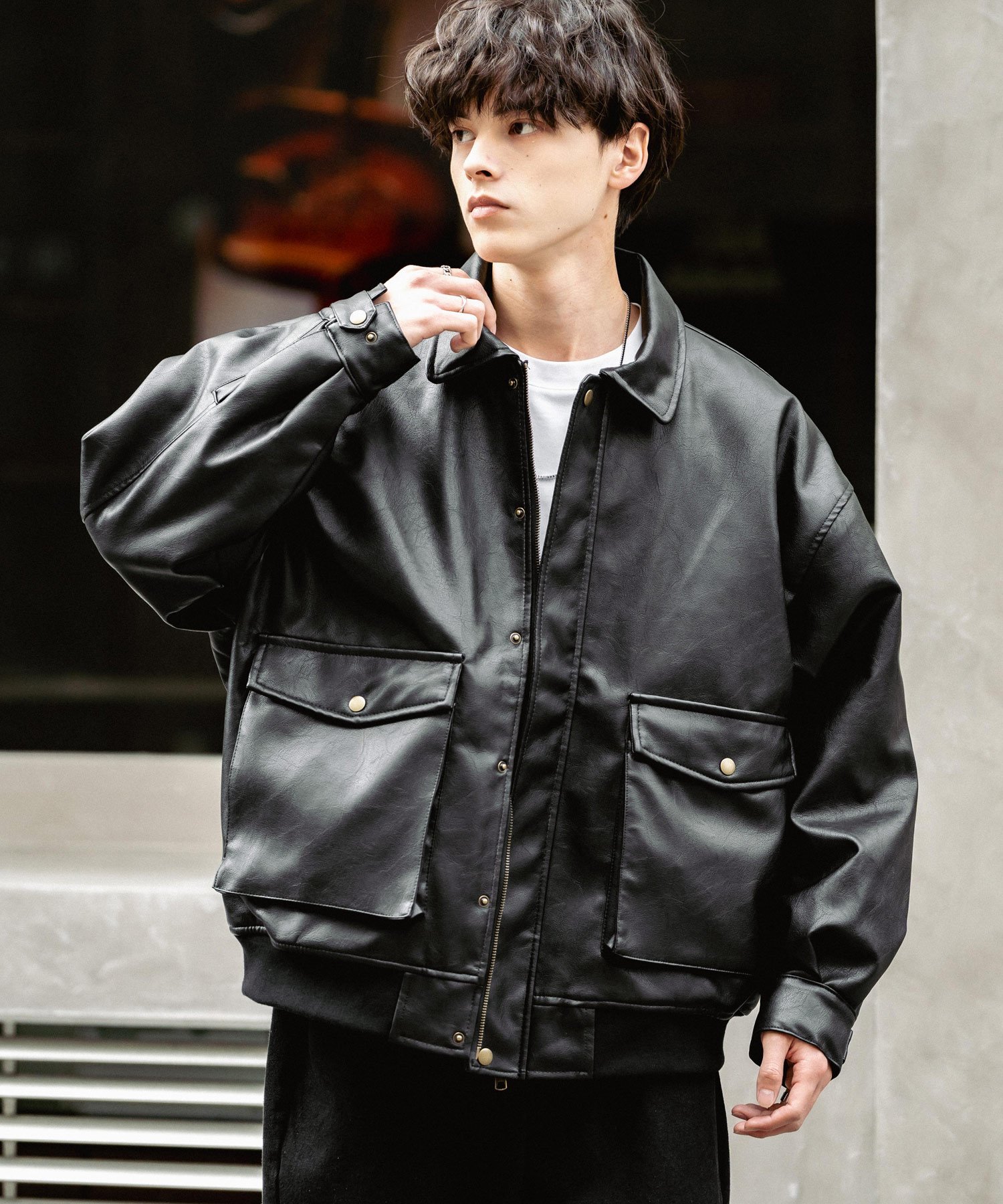 Rocky Monroe｜PUレザー A-2型中綿フライトブルゾン | Rakuten Fashion