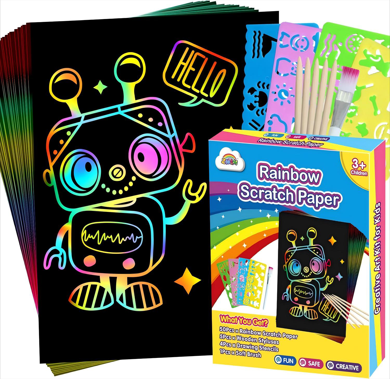 ZMLM Rainbow Scratch Paper - Best Toys | NAPPA Awards
