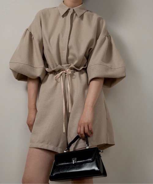 lawgy（ラウジー） オールインワン volume sleeve waist gather