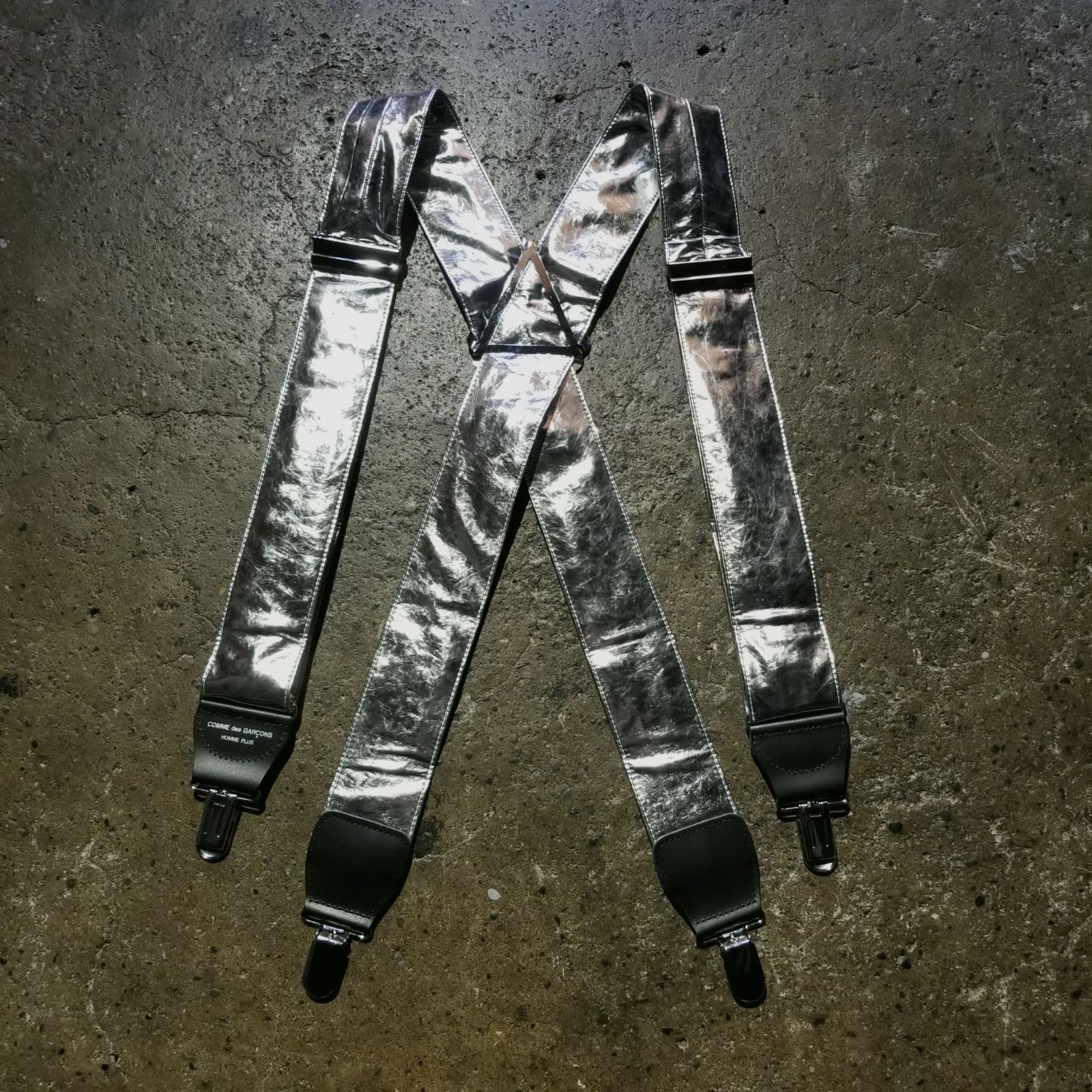COMME des GARCONS HOMME PLUS 21ss メタリック サスペンダー