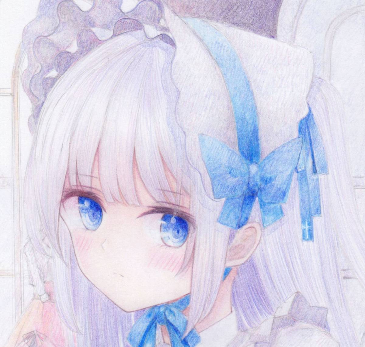 Yahoo!オークション - A4オリジナル手描きイラスト 「お人形さんみた