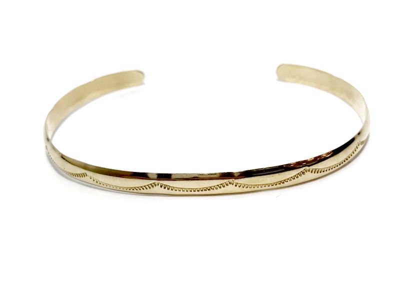 INDIAN JEWELRY NAVAJO族 NARROW BANGLE GOLD /ナバホ族 ナロー