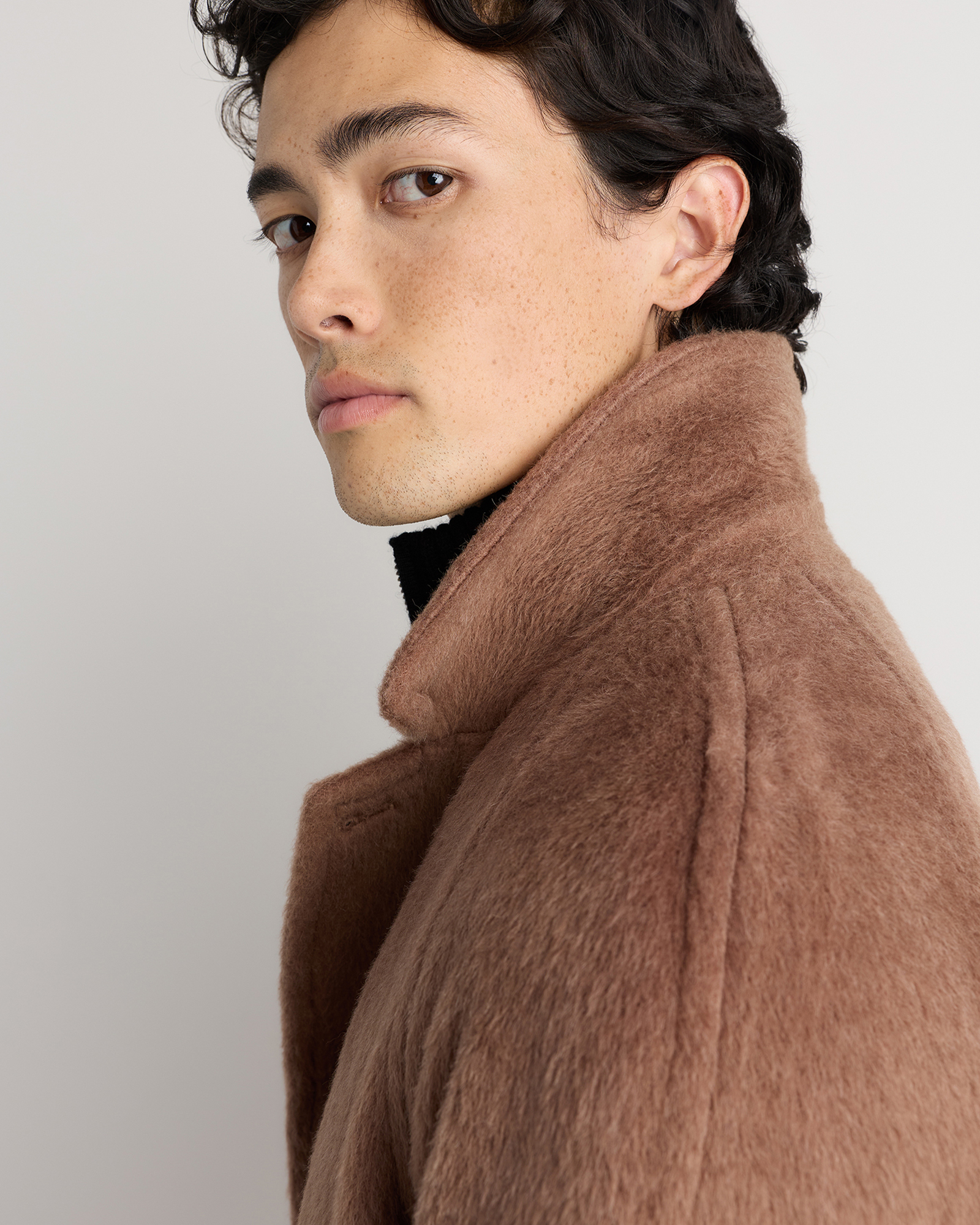 Alpaca-Wool Overcoat