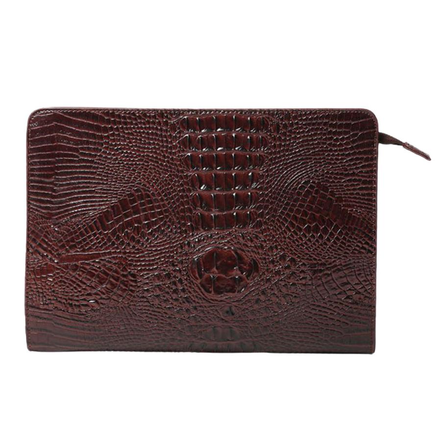 クロコダイル調 レザー クラッチバック 軽量 コンパクト 型押し 合皮