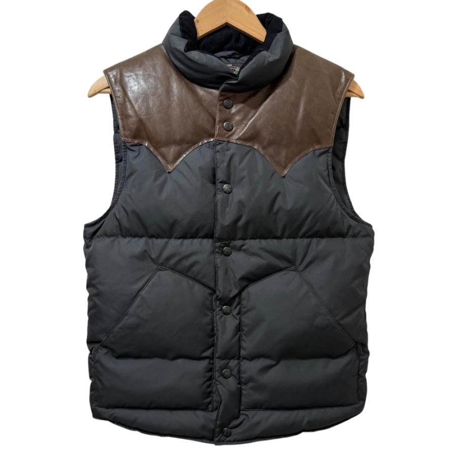 美品 RRL ダブルアールエル ラルフローレン レザーヨーク ダウンベスト