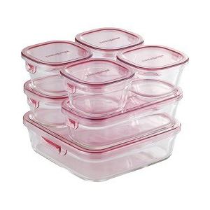 イワキ(iwaki) パック＆レンジ システムセット ピンク PSC-PRN-P7 ( 1