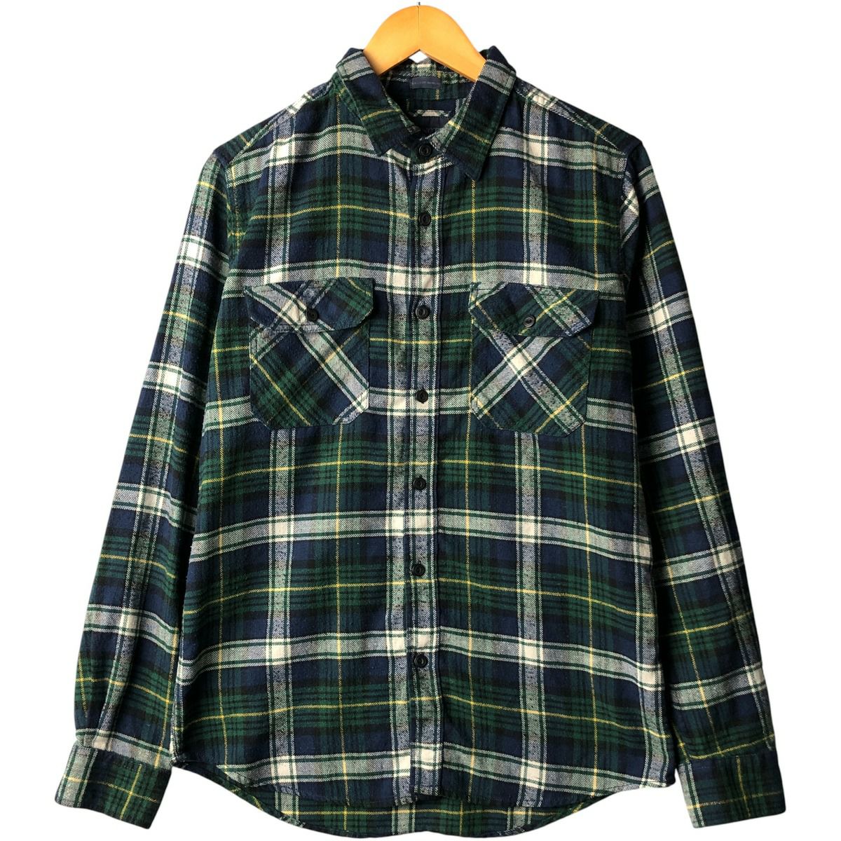 古着 Great Land 長袖 フランネルチェックシャツ メンズL相当
