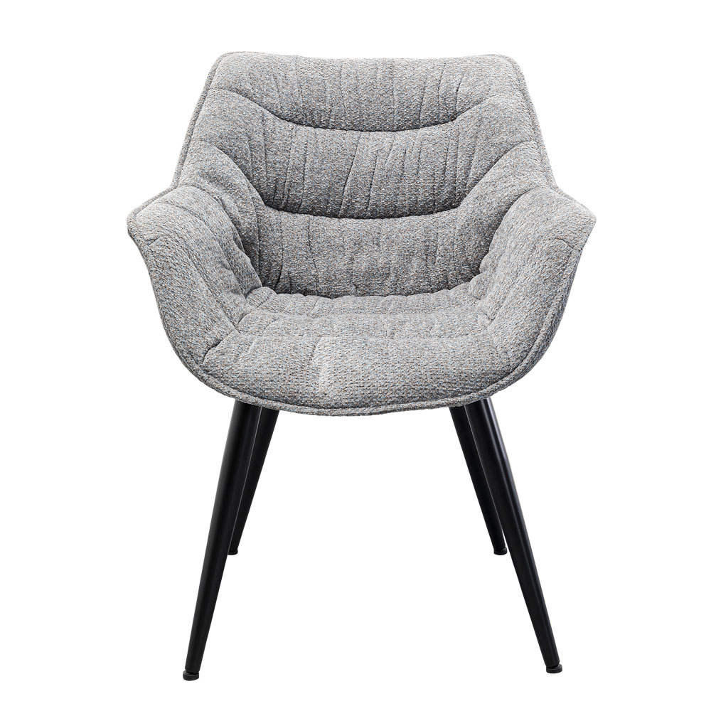 廃番】テルマ メランジグレー アームチェア * - ダイニングチェアの