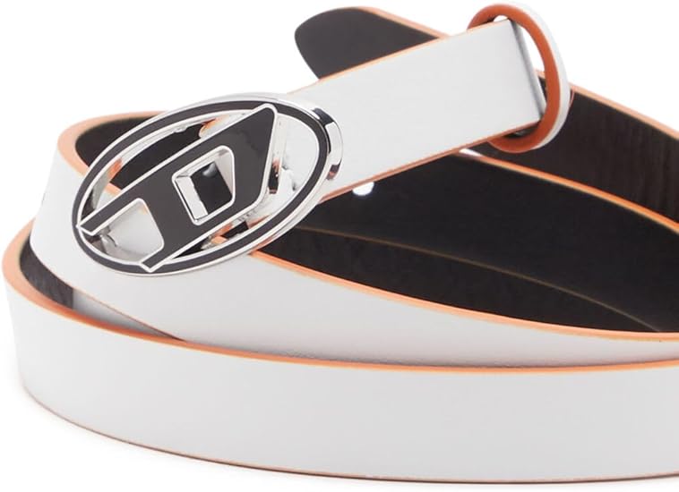 現行品】DIESEL カウレザーベルト ホワイトベルト サイズ75 半額以下