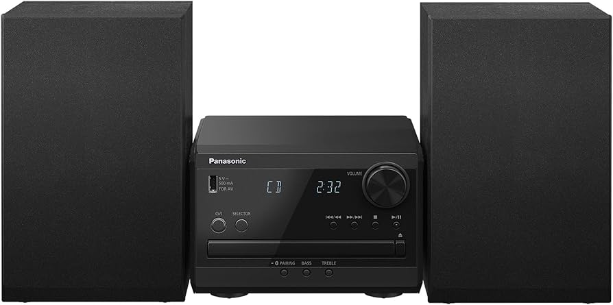 Panasonic SCPM270K Stereo System with CD, Bluetooth and Radio, 20W
