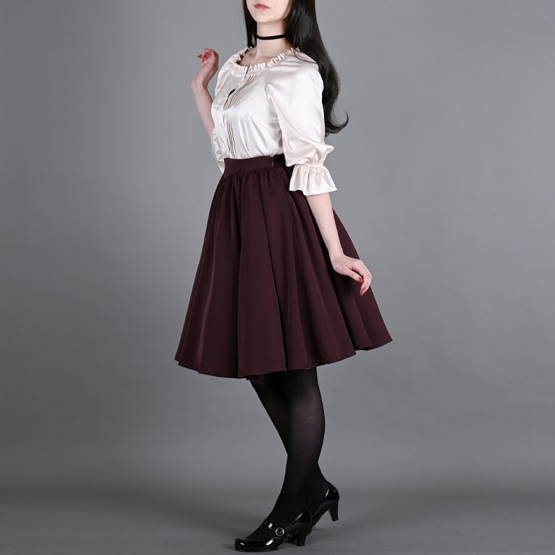 理想のサーキュラースカート ボルドー | NO.S PROJECT