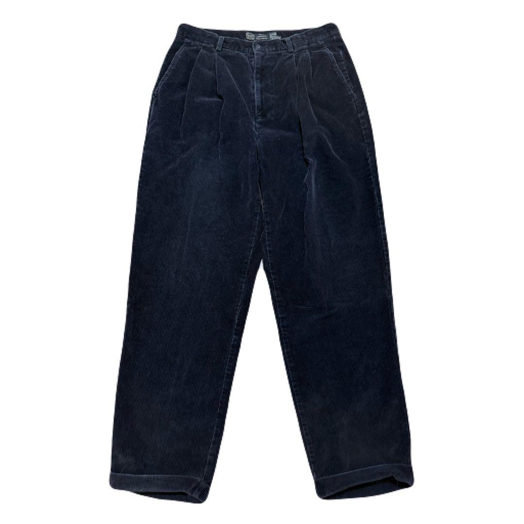 OLD GAP コーデュロイパンツ 90s コーデュロイ パンツ 2タック GAP - 90年代 GAP ギャップ 2タック コーデュロイパンツ ブラウン