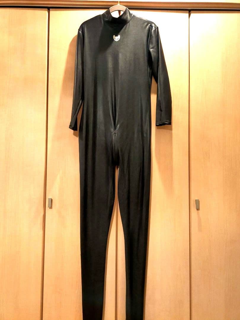 HIROGATO製■キャットスーツ　Ｌサイズ Hiro Gato - セミマット全身タイツライクラブラック