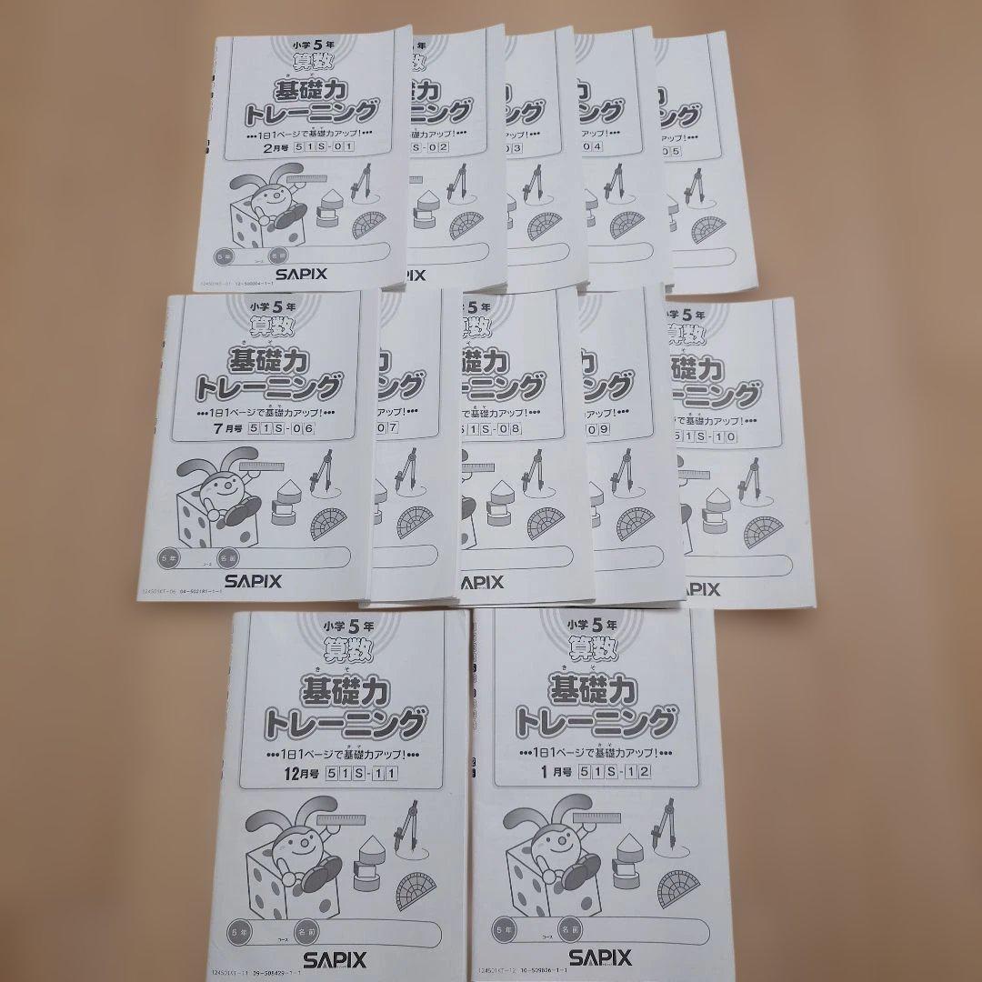SAPIX 書き込みなし 基礎力トレーニング 12冊セット 小5 SAPIX 書き込みなし 基礎力トレーニング 12冊セット 小5 - メルカリ
