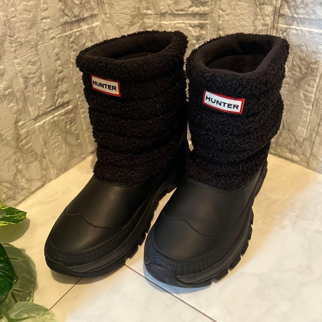 HUNTERハンター レディース シェルパ スノーブーツ ショート23.0 HUNTER（ハンター） スノーブーツ レディース シェルパ スノーブーツ