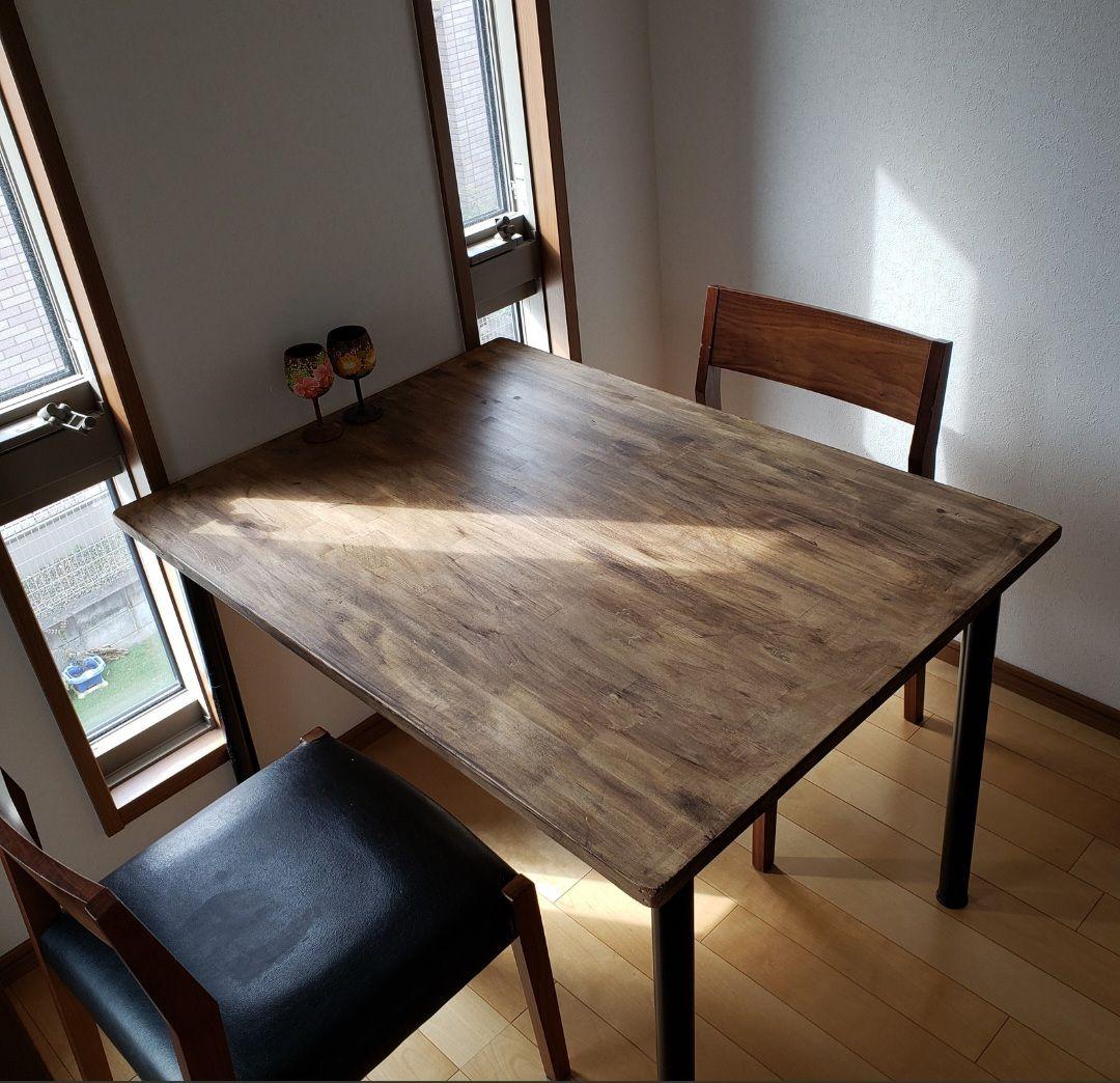 【はぐさん一脚限定】72×80 ダイニングテーブル　ウォールナットワックス ダイニングテーブル 180×86cm 4人掛け ウォールナット オーク 無垢材