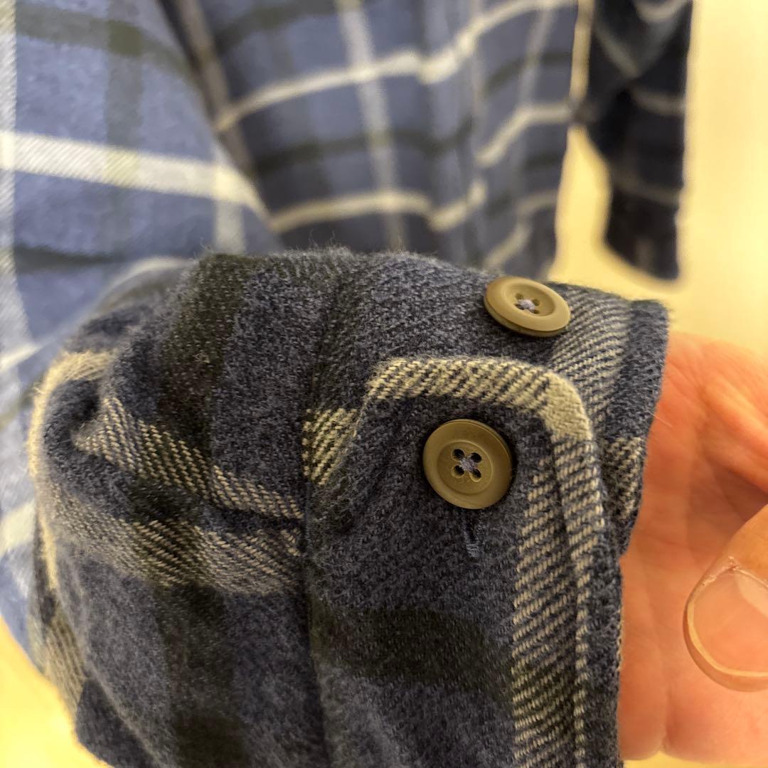 す*中様 Patagonia ネイビー グレー チェックジャケット Lサイズ メ