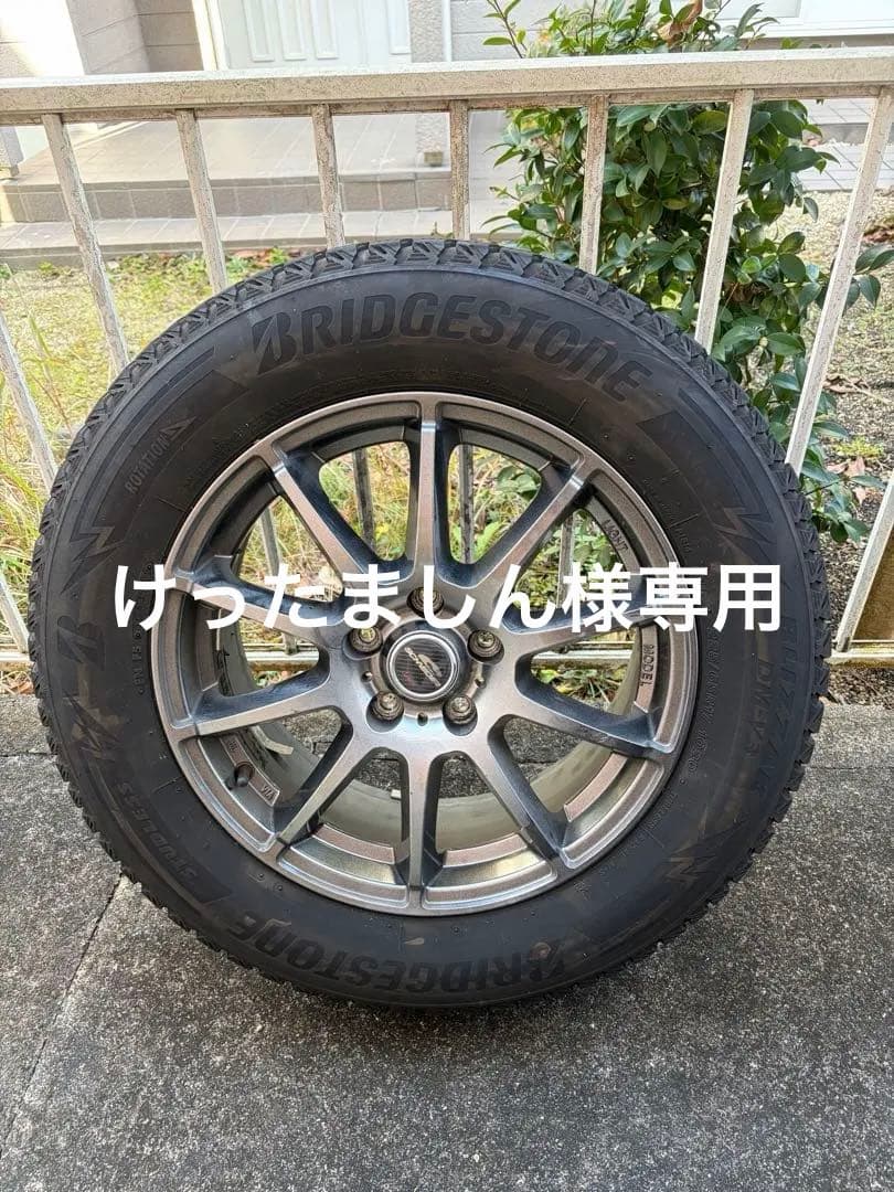 溝◎ブリヂストン 225/65/17 4本セットまだまだ使えます ブリザック DM-V3 225/65R17 MID WHEELS スタッグ 17×7.0 114/5 +48 17